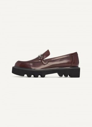 Loafers DKNY Audrey With Plaque γυναικεια μπορντο | Greece_D1336