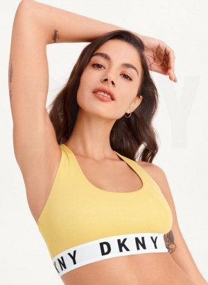 Σουτιέν DKNY Cozy Boyfriend Racerback γυναικεια κίτρινα | Greece_D0834