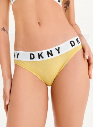 κιλότο DKNY Cozy Boyfriend Μπικίνι γυναικεια κίτρινα | Greece_D0307