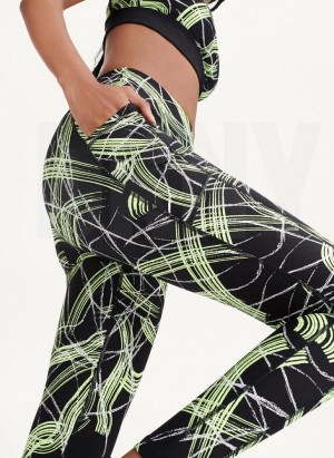 Κολαν DKNY Electric Shock Print High waist γυναικεια πρασινο | Greece_D0399