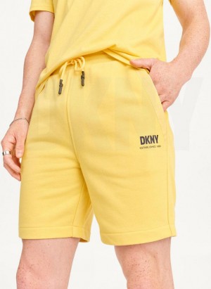 Σορτσ DKNY French Terry ανδρικα κίτρινα | Greece_D0893