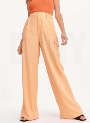 Παντελονι DKNY Frosted Twill γυναικεια κίτρινα | Greece_D0500