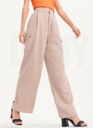 Παντελονι DKNY Frosted Twill γυναικεια Χακί | Greece_D1337