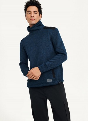 Φούτερ DKNY Funnel Neck Pullover ανδρικα σκουρο μπλε | Greece_D1508