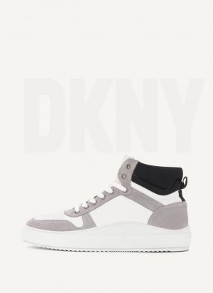 Μποτεσ DKNY Grey High Top ανδρικα ασπρα | Greece_D0763