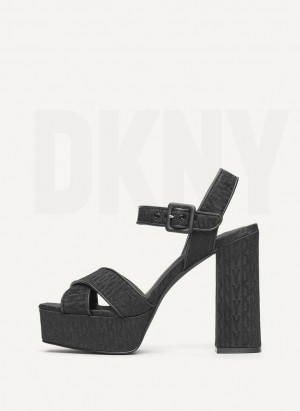 Σανδαλια DKNY Margot γυναικεια μαυρα | Greece_D1276