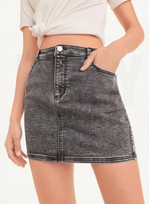 φουστεσ DKNY Micro Mini Denim γυναικεια μαυρα | Greece_D1651