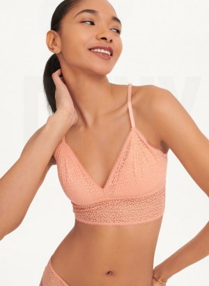 Σουτιέν DKNY Modern δαντελα Longline Racerback γυναικεια ροζ | Greece_D0848