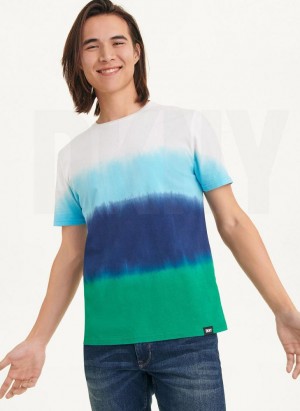 μπλουζακια DKNY Ombre Dip Dye ανδρικα μπλε | Greece_D1723