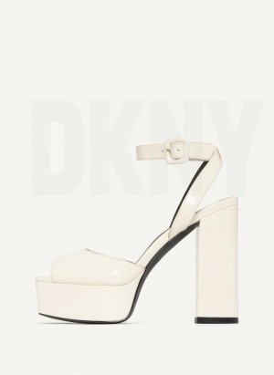 Τακούνια DKNY Party flatforms γυναικεια Μπεζ | Greece_D0391