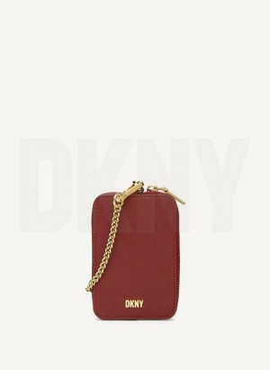 πορτοφολια DKNY Sidney Card Pouch γυναικεια μπορντο | Greece_D0817