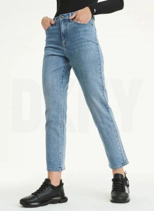 Τζιν DKNY Slim Ευθεία γυναικεια ανοιχτο μπλε | Greece_D1964