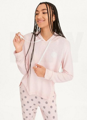 Πιζάμες DKNY Top And Jogger Sleep Set γυναικεια ροζ | Greece_D1791