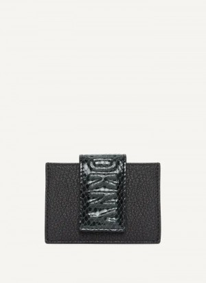 πορτοφολια DKNY Uptown δερματινα Card Case ανδρικα μαυρα | Greece_D0310