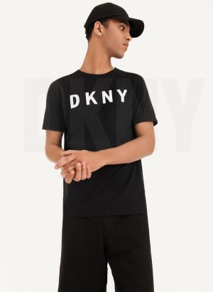 μπλουζακια DKNY κλασικα Logo ανδρικα μαυρα | Greece_D0959