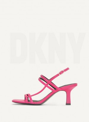 Σανδαλια DKNY strappy Heel γυναικεια ροζ | Greece_D1712