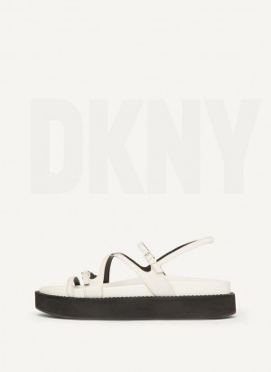 Σανδαλια DKNY strappy φλατ Form γυναικεια ασπρα | Greece_D1440