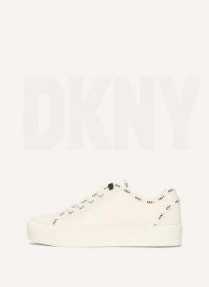 Αθλητικα Παπουτσια DKNY Dkny Court γυναικεια ασπρα | Greece_D0584