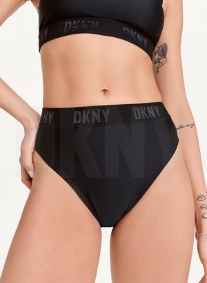 Μπικινι Τριγωνο DKNY High Waisted γυναικεια μαυρα | Greece_D1272