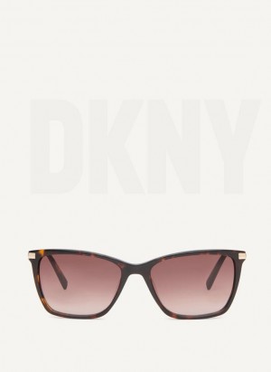 Γυαλια Ηλιου DKNY Modified Modern Rectangle γυναικεια καφε | Greece_D1236