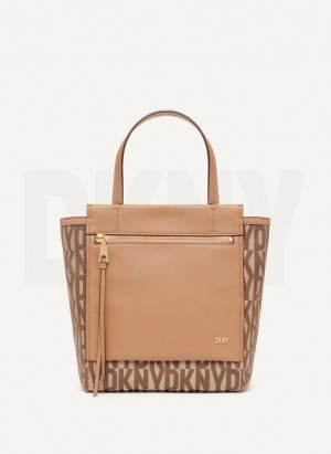 τσάντεσ χιαστί DKNY Pax North-South Tote γυναικεια καφε | Greece_D1374