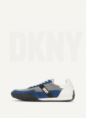 Αθλητικα Παπουτσια DKNY Side Logo ανδρικα ανοιχτο μπλε | Greece_D1951