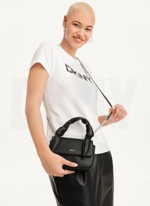 τσάντεσ χιαστί DKNY Sophie γυναικεια μαυρα ασημι | Greece_D1013