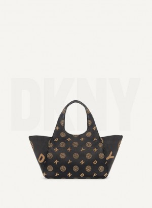 τσάντεσ χιαστί DKNY The Medium Logo Effortless Tote γυναικεια μαυρα | Greece_D0689