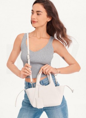 τσάντεσ χιαστί DKNY The Mini Effortless Tote γυναικεια ασπρα | Greece_D0798