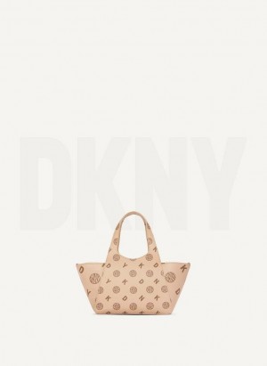 τσάντεσ χιαστί DKNY The Mini Logo Effortless Tote γυναικεια καφε | Greece_D1932