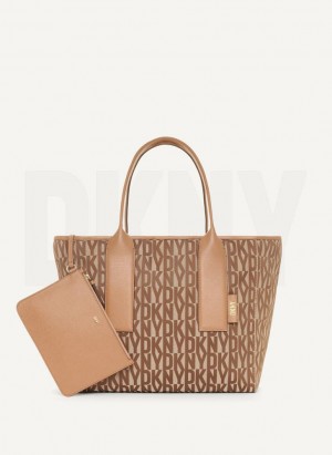 τσάντεσ tote DKNY Grayson Large γυναικεια καφε | Greece_D0716