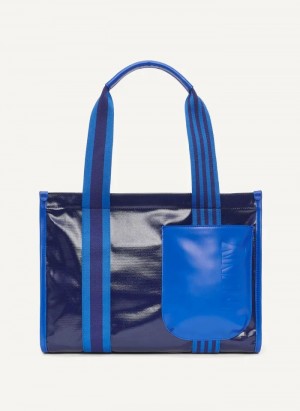 τσάντεσ tote DKNY Prospect Coated καμβα Large γυναικεια μπλε | Greece_D1041