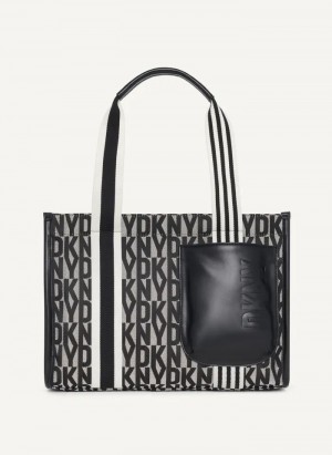 τσάντεσ tote DKNY Prospect Jacquard Large γυναικεια μαυρα | Greece_D0995