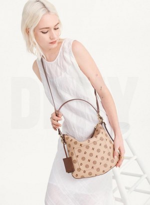 τσάντεσ tote DKNY The Small Logo Optimist γυναικεια καφε | Greece_D0367