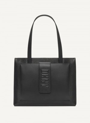 τσάντεσ tote DKNY Uptown δερματινα Large γυναικεια μαυρα | Greece_D0878