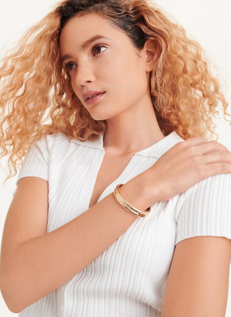 Bangle DKNY Rounded γυναικεια χρυσο χρωμα | Greece_D1373