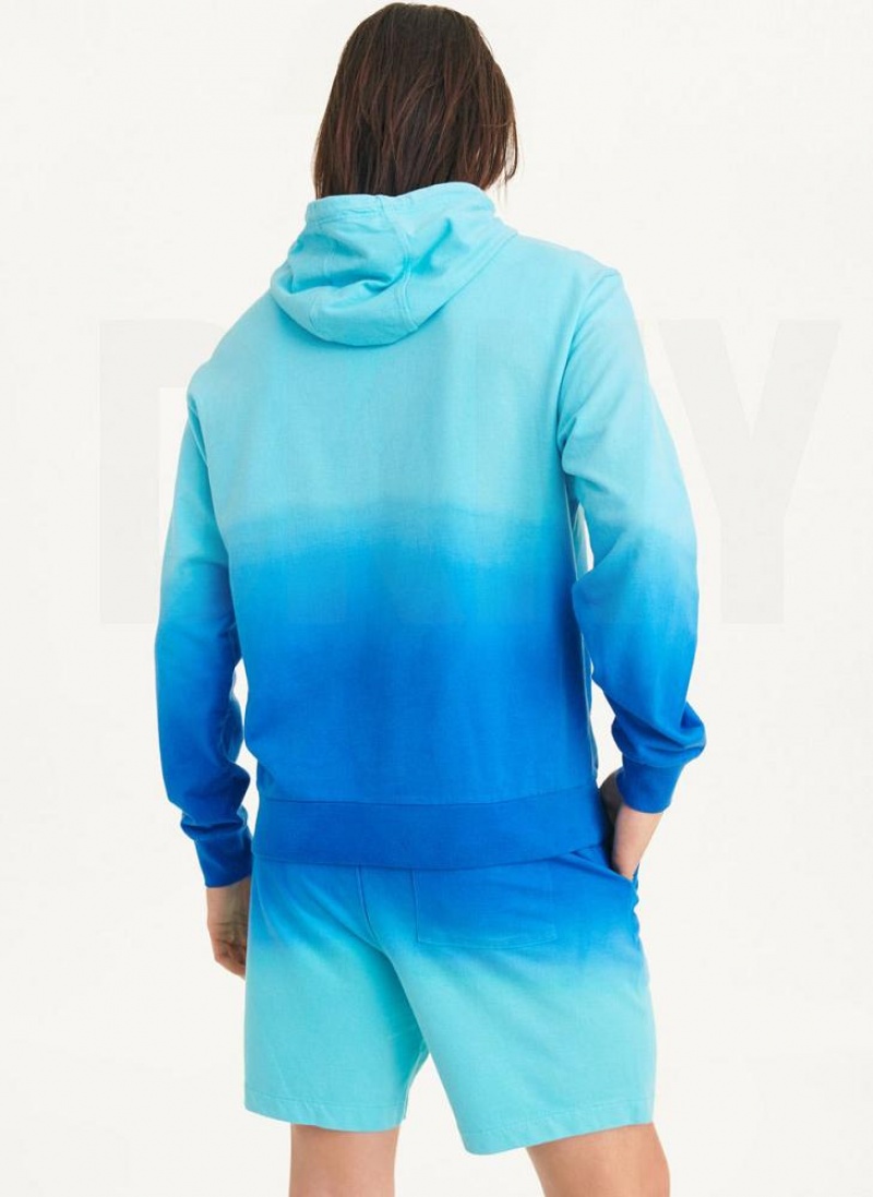 Hoodies DKNY Dipped Ombre ανδρικα μπλε | Greece_D0102