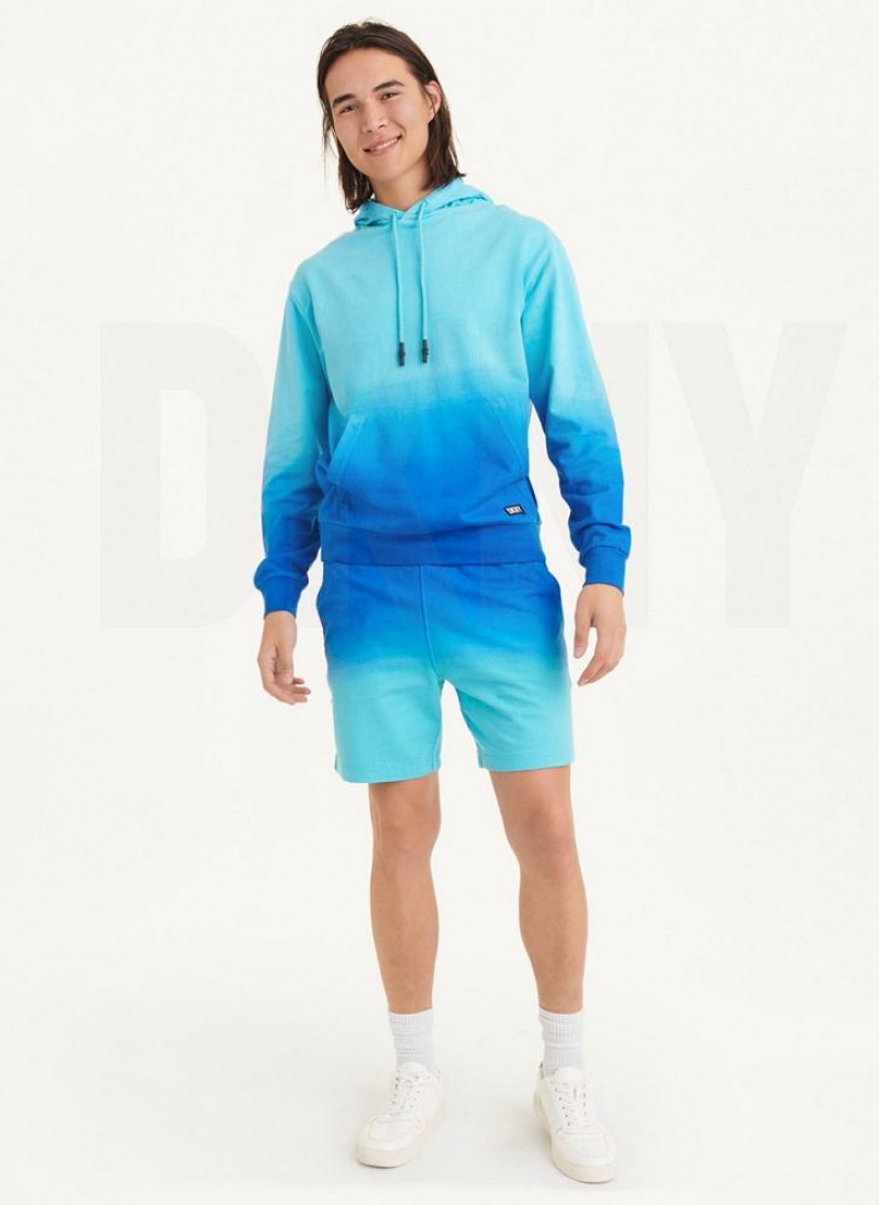 Hoodies DKNY Dipped Ombre ανδρικα μπλε | Greece_D0102