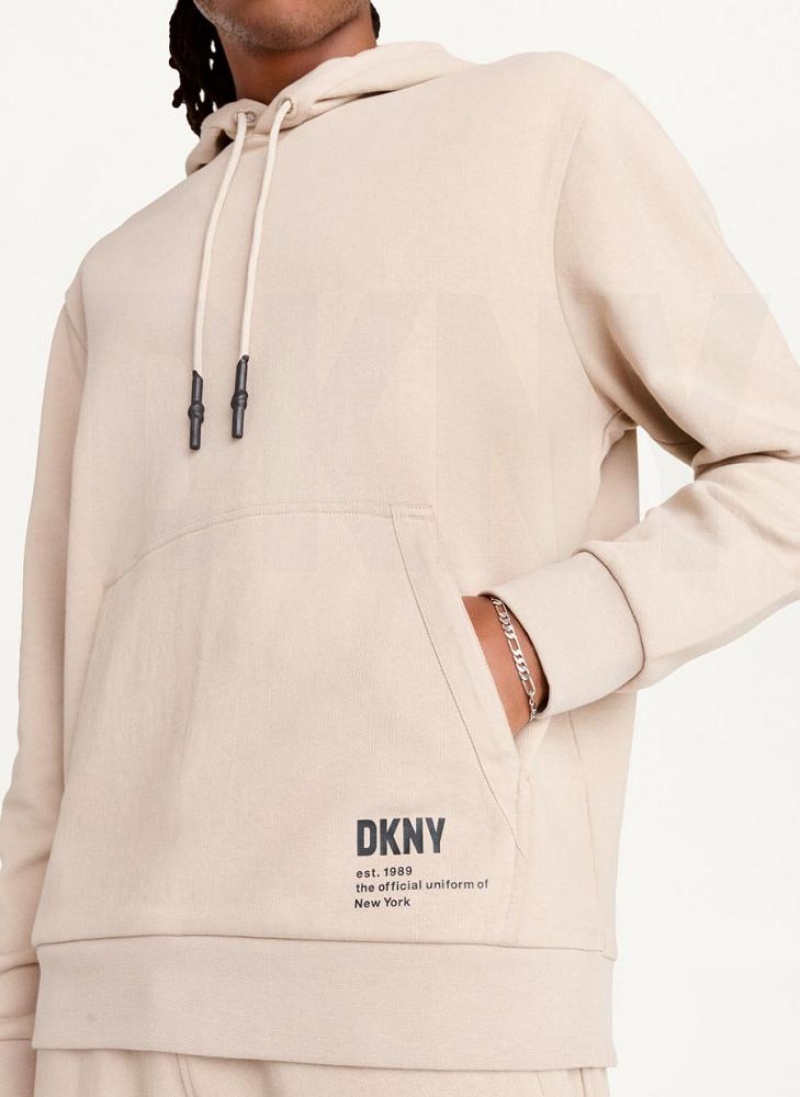 Hoodies DKNY French Terry ανδρικα Χακί | Greece_D0396