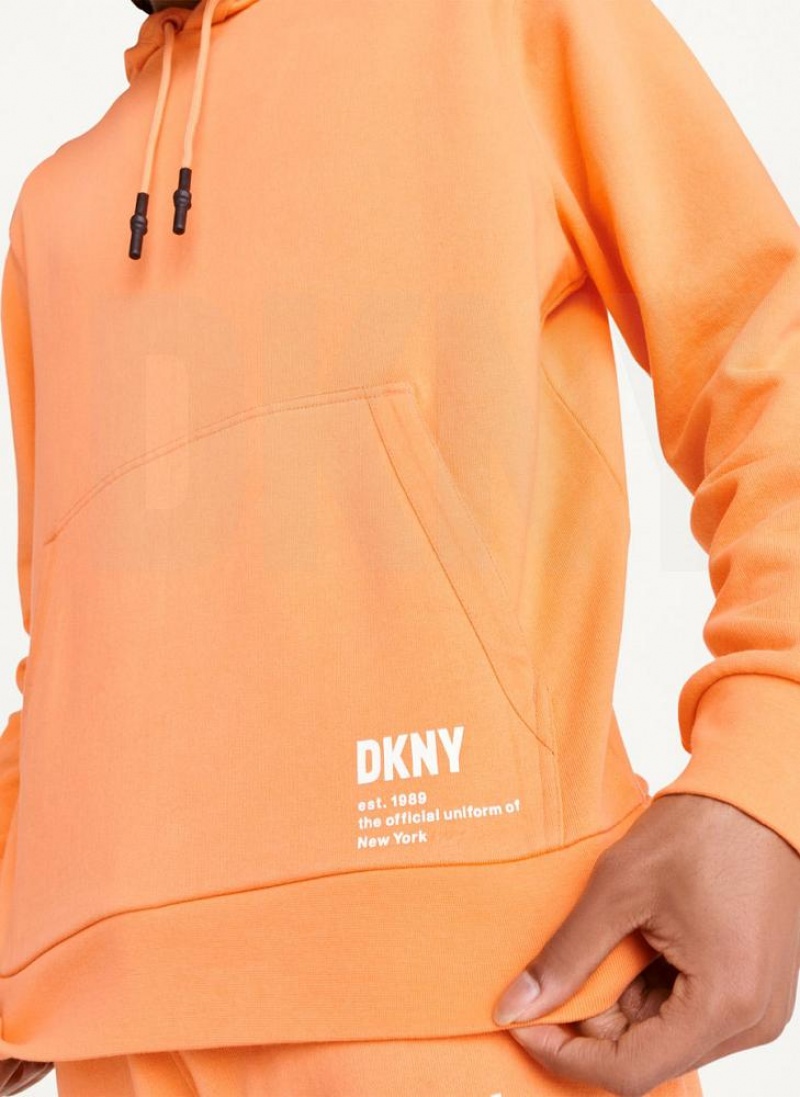 Hoodies DKNY French Terry ανδρικα πορτοκαλι | Greece_D1086