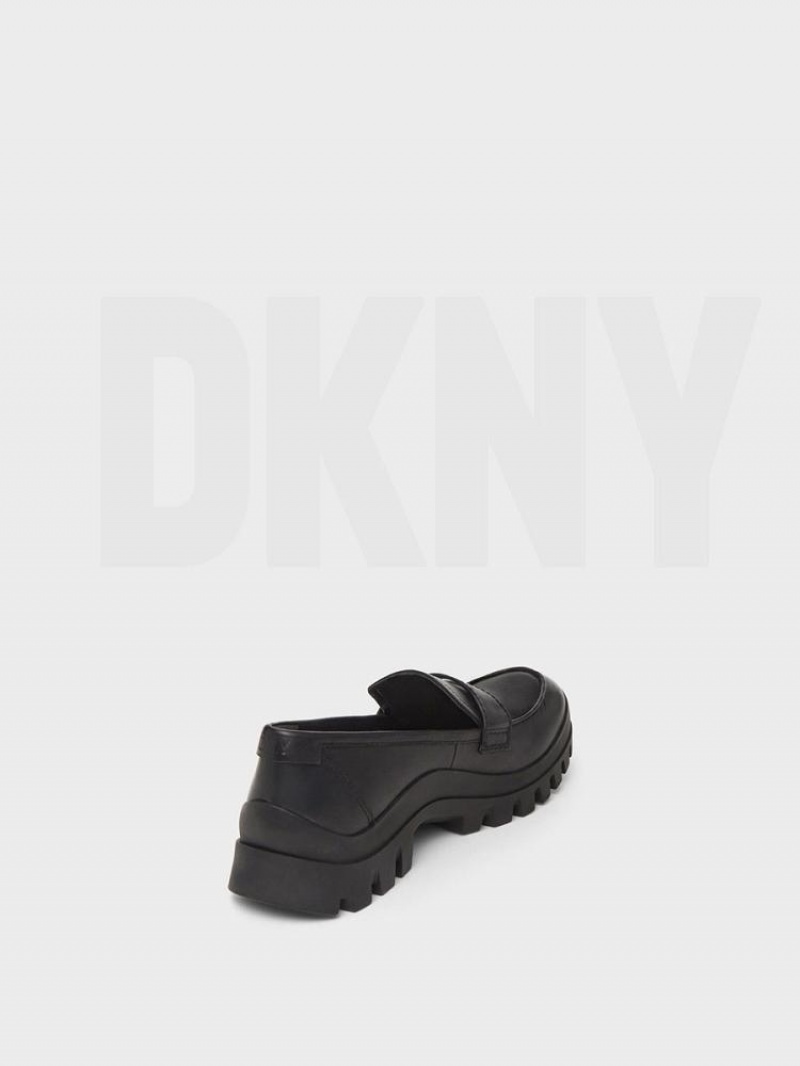 Loafers DKNY Lug Sole γυναικεια μαυρα | Greece_D0410