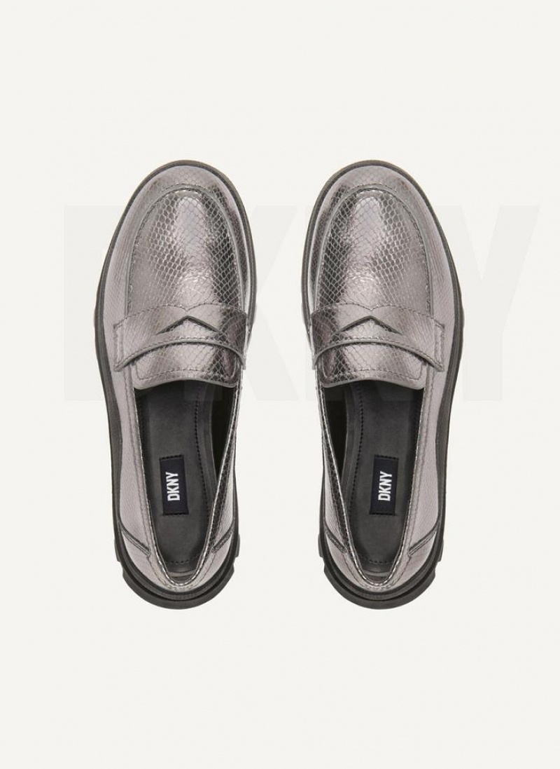 Loafers DKNY Lug Sole γυναικεια μπλε γκρι | Greece_D0997