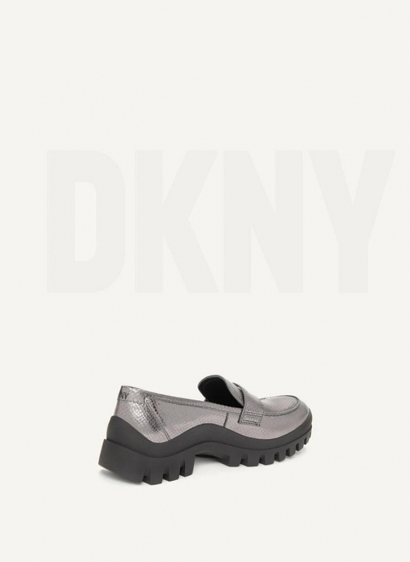 Loafers DKNY Lug Sole γυναικεια μπλε γκρι | Greece_D0997