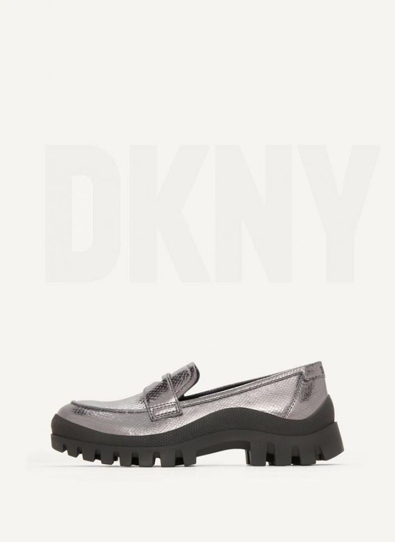 Loafers DKNY Lug Sole γυναικεια μπλε γκρι | Greece_D0997