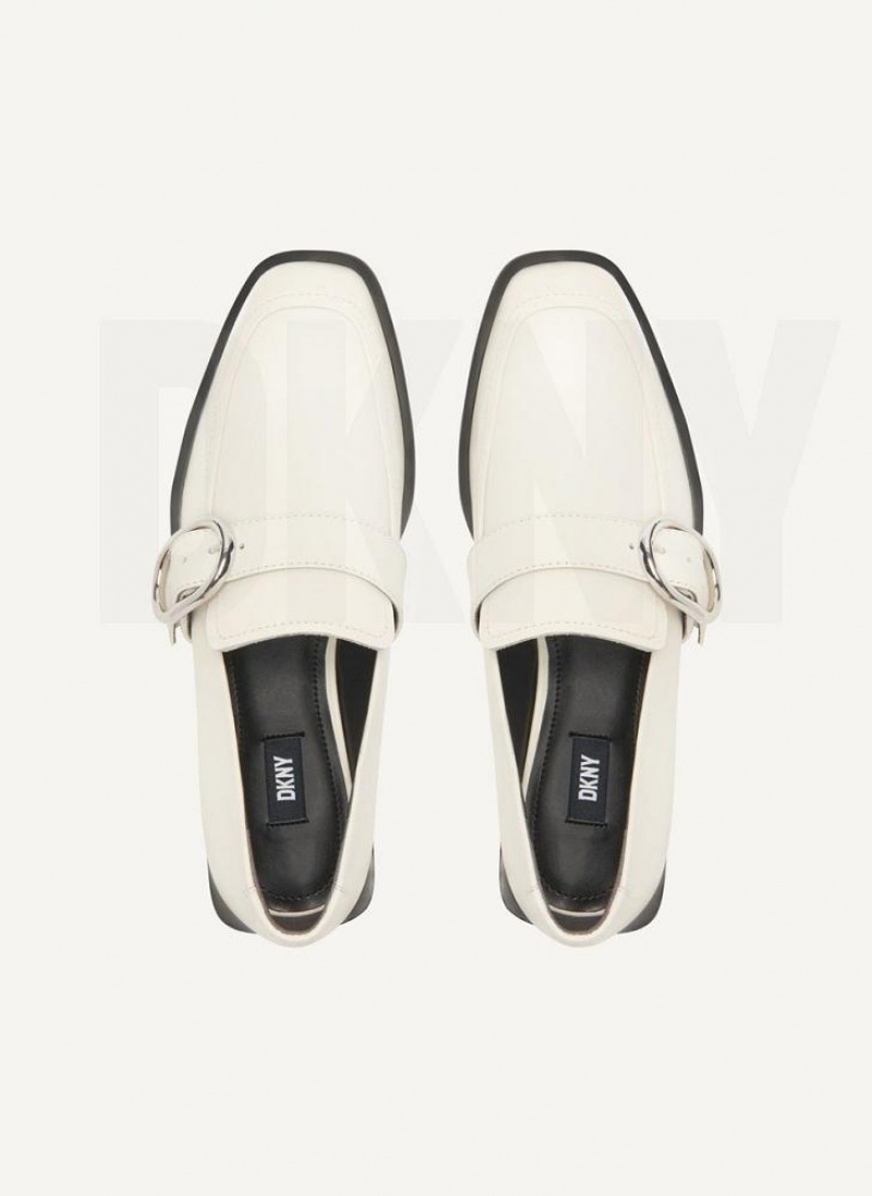 Loafers DKNY πόρπης γυναικεια ασπρα | Greece_D1345