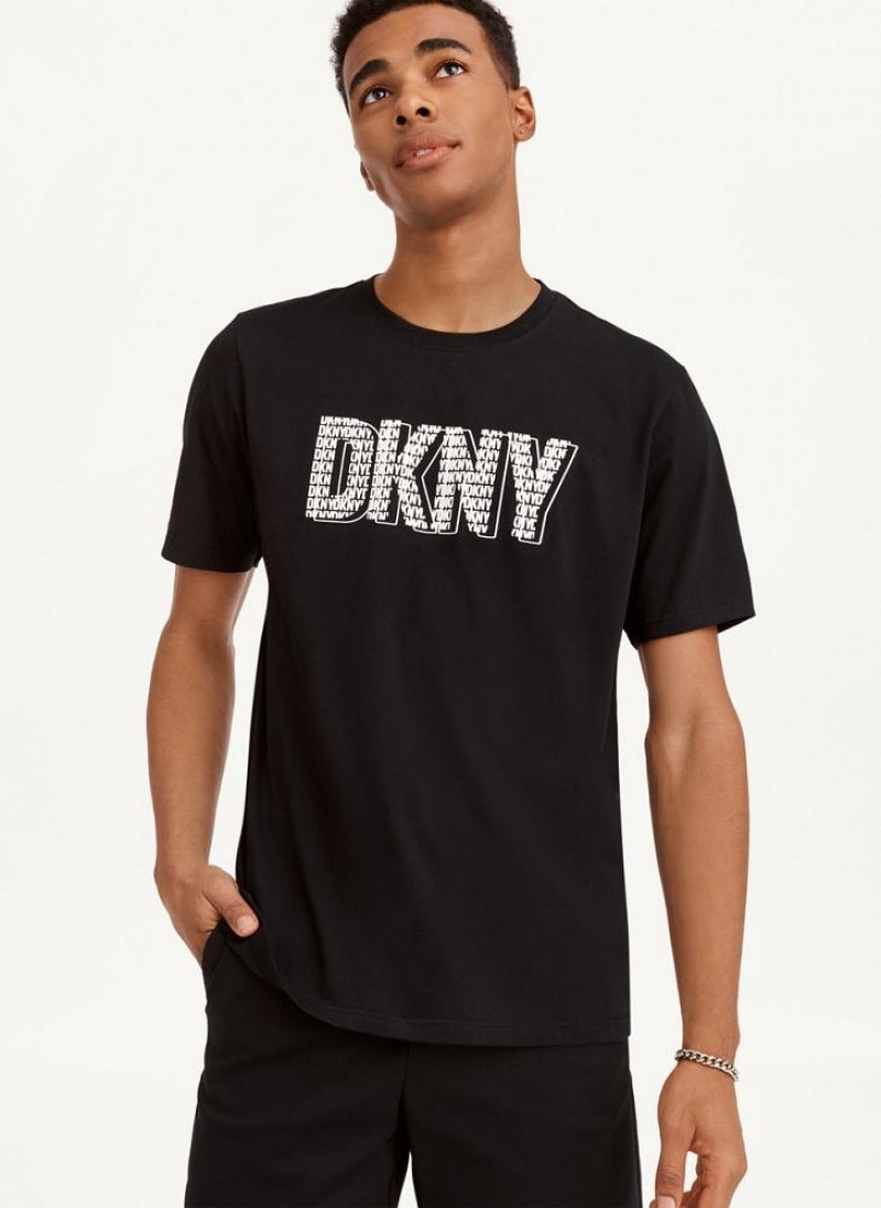 μπλουζακια DKNY 3D Logo ανδρικα μαυρα | Greece_D0320