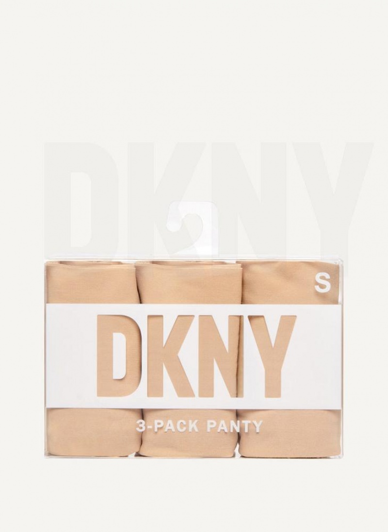 κιλότο DKNY 3 Pack Hipster γυναικεια καφε | Greece_D1005