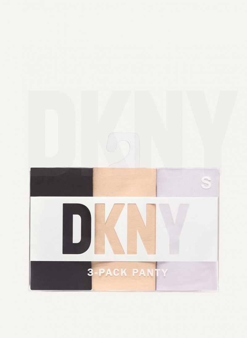 κιλότο DKNY 3 Pack Hipster γυναικεια μωβ | Greece_D1779