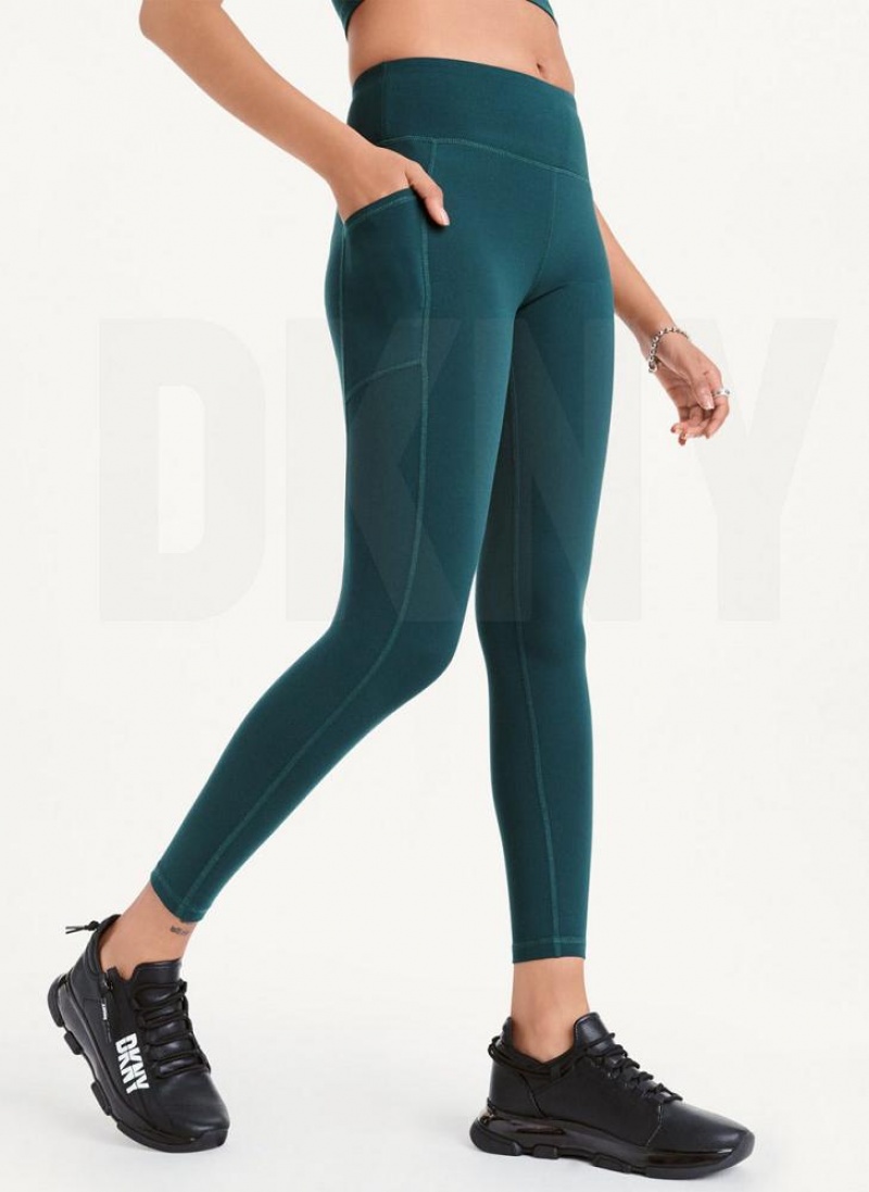 Κολαν DKNY Balance High waist γυναικεια σκούρο πρασινο | Greece_D0328