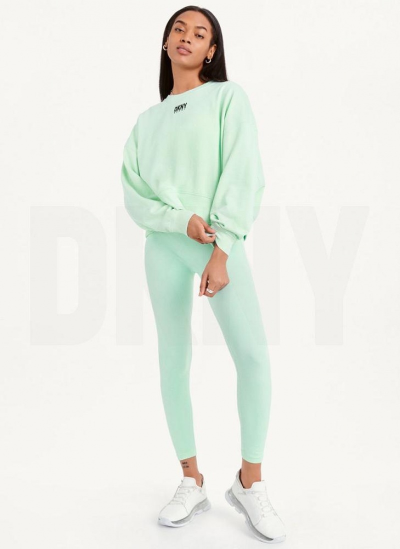 Φούτερ DKNY Balance Oversized Crewneck Pullover γυναικεια πρασινο | Greece_D0932